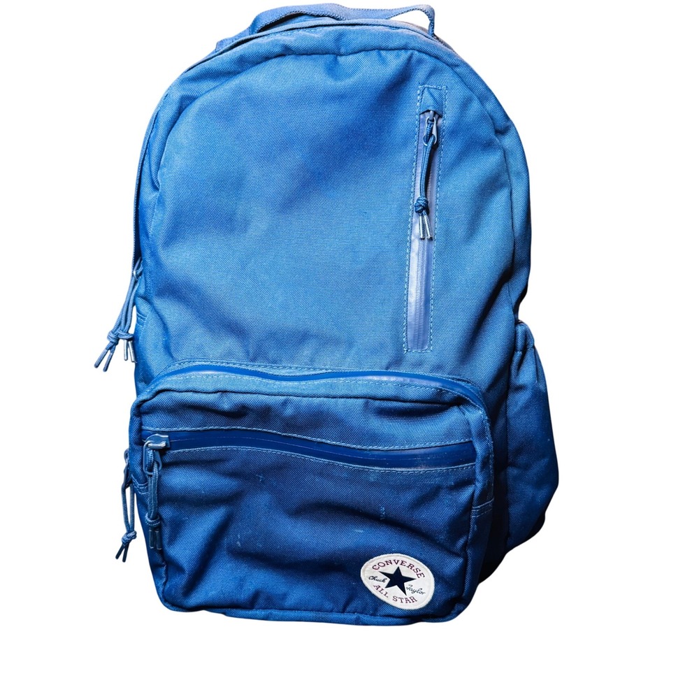 Converse Go Backpack Unisex Laptop Sleeve School Travel Bag Navy Blue